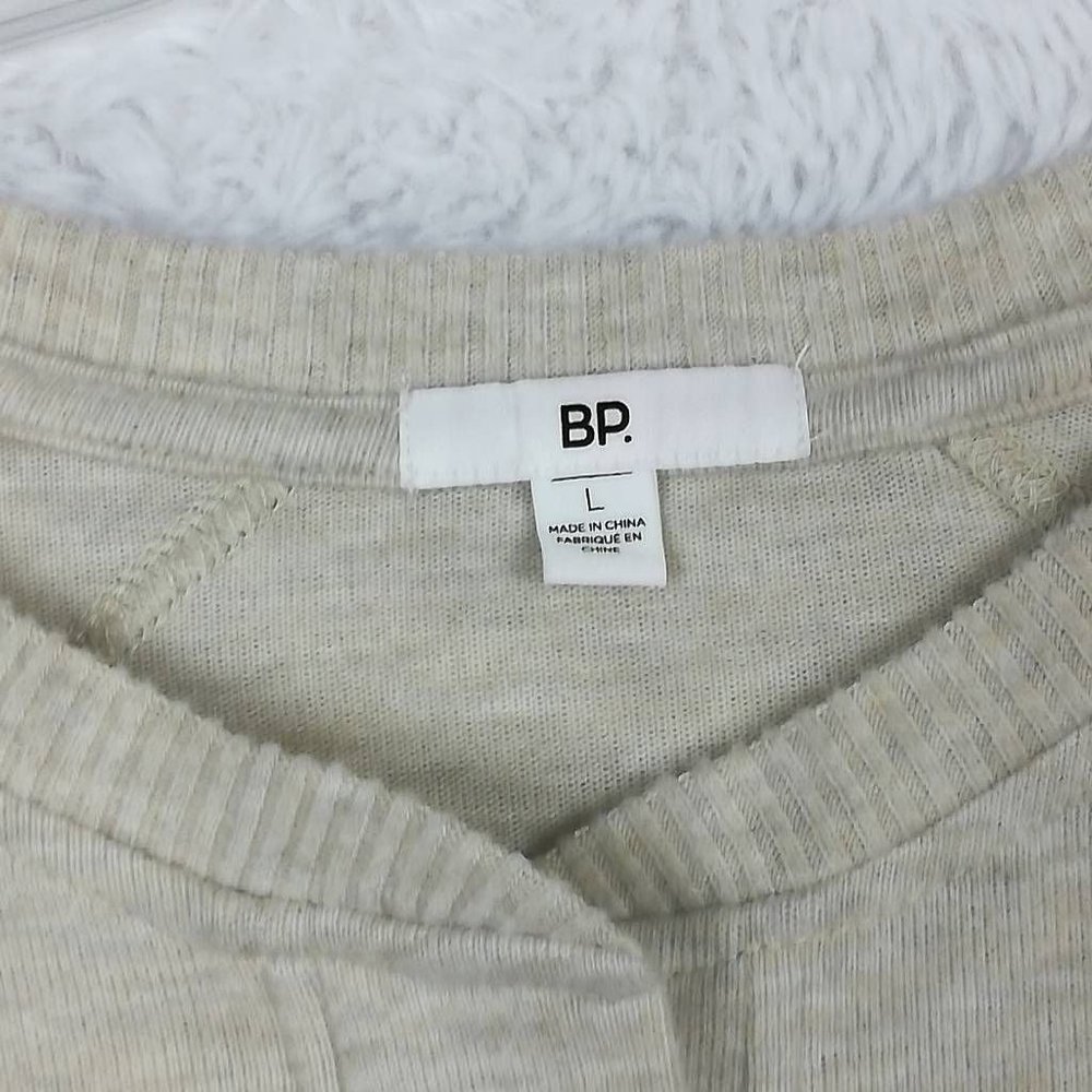 Bp Womens‎ Pullover Sweater Beige Long Sleeve Jewel Neck Tight Knit L New - Picture 6 of 8